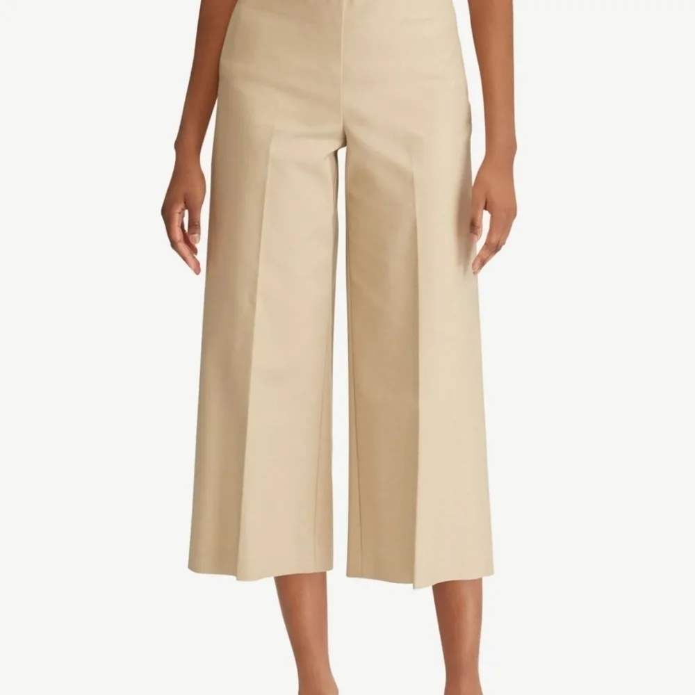 Ralph Lauren Tan Crop Wide Leg Cotton Pant Size 6P